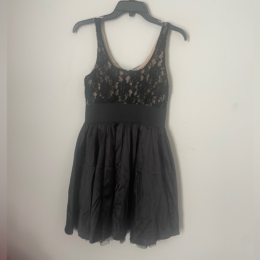 Better Be Black Lace Chemise Formal Dress Junior Medium